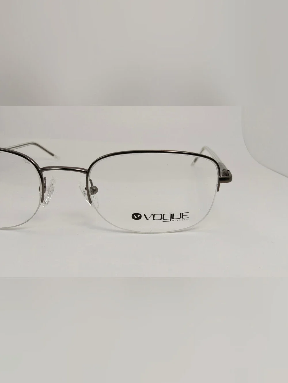 Vogue Occhiali. VO 3363. Women's  Rectangular Metal Glasses in Gunmetal, Clear.
